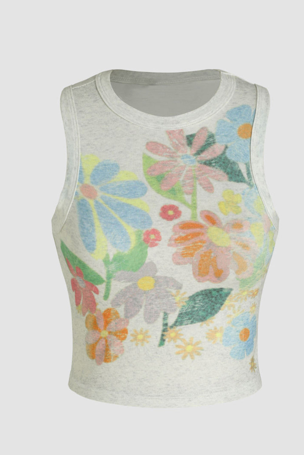 Flower Round Neck Tank Flower Round Neck Tank